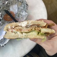 Vegan schnitzel bagel #Veganuary at B Bagel in London