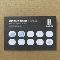 Loyalty card  at B Bagel in London