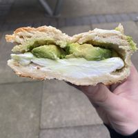 Vegan Cream Cheese and Avocado bagel  at B Bagel in London