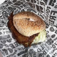 Vegan schnitzel bagel  at B Bagel in London