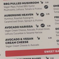 Menu   at B Bagel in London