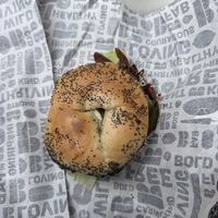 BBQ mushrooms   at B Bagel in London