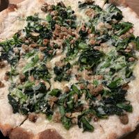 Vegan sausage pizza   at Bramalo Pizzeria & Restaurant in Bellmore