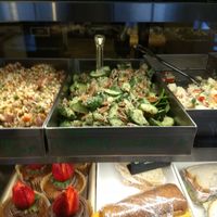 Vegan cucumber pineapple salad at The Coffee Factory in Muskegon