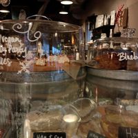 Vegan confetti cakes and blueberry muffins at The Coffee Factory in Muskegon