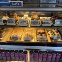 Sunday 930a, quiet and slow. Most vegan options were sold out  at The Coffee Factory in Muskegon