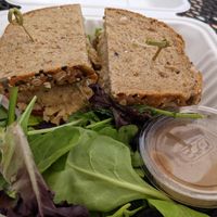 Chickpea Smash sandwich at Cafe Metropole in Santa Catalina Island