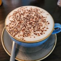 Oat cappuccino at Castaways Tea Shop in Seaton Sluice