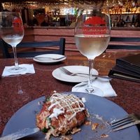 This vegan lasagna is amazing!!! #Veganuary at Norwood's Restaurant & Treehouse Bar in New Smyrna Beach