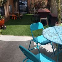 Don't miss the back patio at Hank's Bagels in Burbank