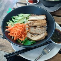 Lemongrass Tofu Noodle Salad at The Fat Carrot in West End