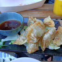 Fried Vegan Dumplings at The Fat Carrot in West End