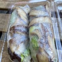 Pork rice paper rolls  at The Fat Carrot in West End