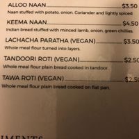 Breads at The Flavour of India in Lismore