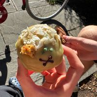 mini tropical vegan donut at Crosstown Doughnuts in Cambridge