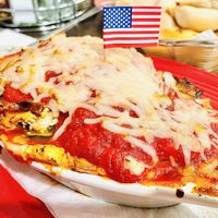Vegan lasagna  at The Original Pizza Cookery in Thousand Oaks