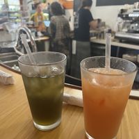 Iced tea and mimosa   at Buena Onda Cafe in St Augustine