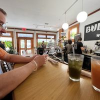Bar seating  at Buena Onda Cafe in St Augustine
