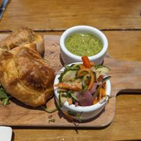Two empanadas with mixed veg at Buena Onda Cafe in St Augustine