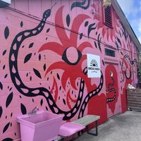 Back of the building  at Buena Onda Cafe in St Augustine