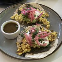 Vegan breakfast tacos  at Buena Onda Cafe in St Augustine