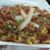 Loaded fries with pulled vegan pork at The Joint Vegan Street Food in Colorado Springs