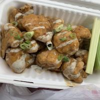 Cauliflower wings with lemon sauce at The Joint Vegan Street Food in Colorado Springs