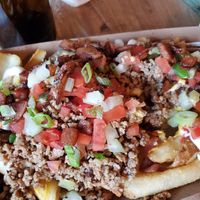 Bacon cheezeburger fries at The Joint Vegan Street Food in Colorado Springs