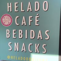 Signage at Helado Bonito in Mexico City