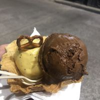 Chocolate and passion fruit  at Helado Bonito in Mexico City