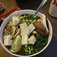 Vegan pho with tofu at The Shack of Ellijay in Ellijay