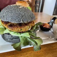 Vegan Burger  at Nang Sabai Cafe Artisan Bakery in Koh Samui