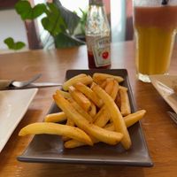 French fries at Nang Sabai Cafe Artisan Bakery in Koh Samui