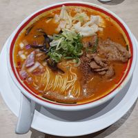 Spicy ramen about 1000 YEN at Vegan Bistro Jangara in Tokyo