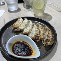 veggie gyozas > we ate these so quickly they were that good !!!   at Vegan Bistro Jangara in Tokyo