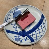Raspberry Cheesecake at Vegan Bistro Jangara in Tokyo