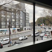 big window for people watching heheh  at Vegan Bistro Jangara in Tokyo
