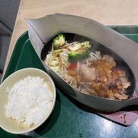 soymeat with veggies (and extra portion rice)  at Vegan Bistro Jangara in Tokyo