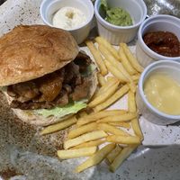 Burger  at Vegan Bistro Jangara in Tokyo