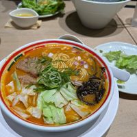 Vegan Karabon Ramen (soy meat in there) - this dish is spicy!  at Vegan Bistro Jangara in Tokyo