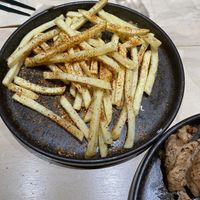 Spicy fries  at Vegan Bistro Jangara in Tokyo