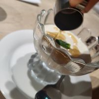 Soy cream pudding dessert at Vegan Bistro Jangara in Tokyo