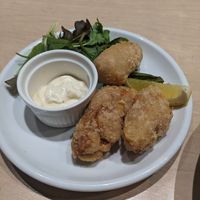 Karaage w/ vegan mayo at Vegan Bistro Jangara in Tokyo