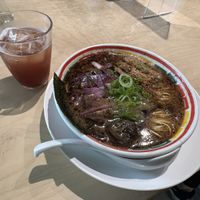 Vegan Kobonshan and goji berry and pomegranate soda  at Vegan Bistro Jangara in Tokyo