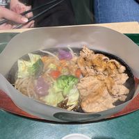 Juju Grill ~ Soy meat grilled on an iron plate  at Vegan Bistro Jangara in Tokyo