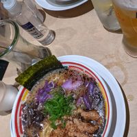Garlic-broth and spicy-broth (red one) both delicious!! at Vegan Bistro Jangara in Tokyo
