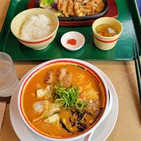 Soy meat plate and ramen (both excellent) #Veganuary at Vegan Bistro Jangara in Tokyo