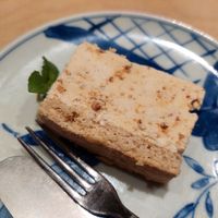 Caramel nut mousse cake at Vegan Bistro Jangara in Tokyo
