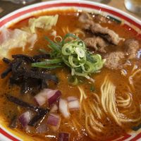 Spicy ramen  at Vegan Bistro Jangara in Tokyo