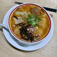 Spicy ramen  at Vegan Bistro Jangara in Tokyo